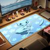 Mew Cartoon Mouse Pad, Large Gaming Desk Mat, Non-slip XXL Mousepad for Laptop & Tablet, Mini PC Playmat with Stitched Edges