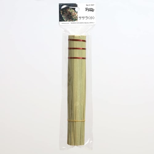PEARL METAL Bamboo Brush, Small, for Woks and Iron Frying Pans, Delish C-1647