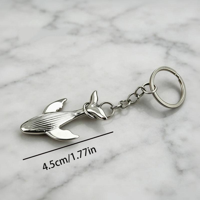 Fashion New Trend Whale Car Keychain Couple Bag Pendant Cute Small Gift Keychain