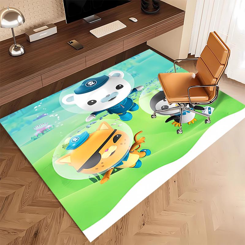 1pc The Octonauts6 Print Area Rug - Soft, Washable Non-Slip Indoor Mat, Living Room, Home Office Decorative Rug,Office Decorative