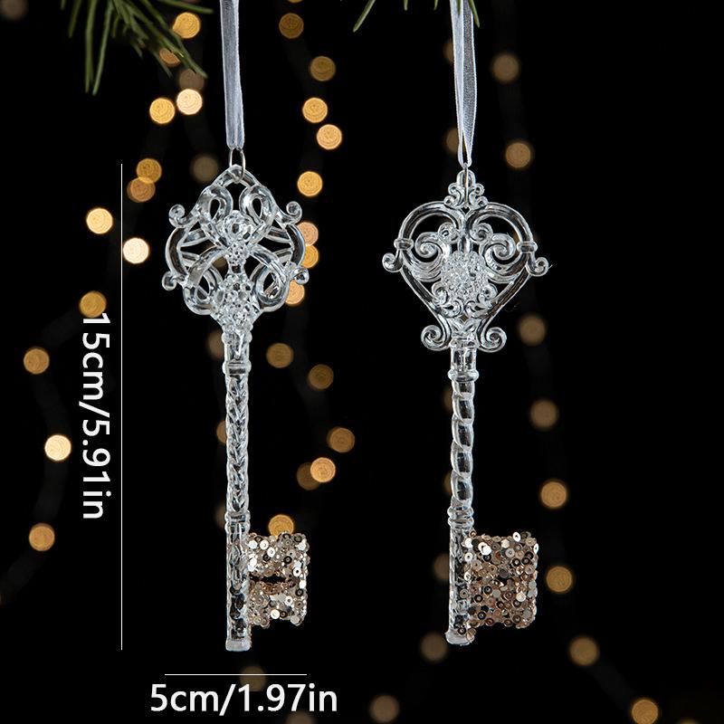 Рождественская прозрачная рождественская елка 1 Акриловые подвески Украшения Блестки Сцена Установка Реквизит