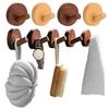 4pcs Solid Wood Wood Hook Beech Walnut Wood Wall Hook Robe Hook Towel Hook  Clothes Storage
