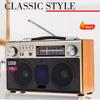 HiFi стерео портативный деревянный винтажный беспроводной Bluetooth динамик домашний уличный радио FM сабвуфер TF карта USB музыкальный плеер