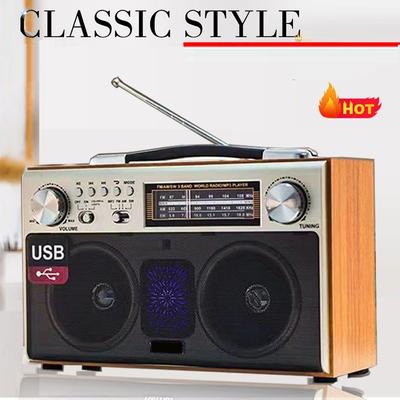 HiFi стерео портативный деревянный винтажный беспроводной Bluetooth динамик домашний уличный радио FM сабвуфер TF карта USB музыкальный плеер