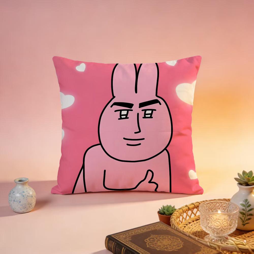 Hot mmy friend rabbitful Cushion Cover Premium SkinFriendly Pillow Case MultiPurpose for Home Office Travel