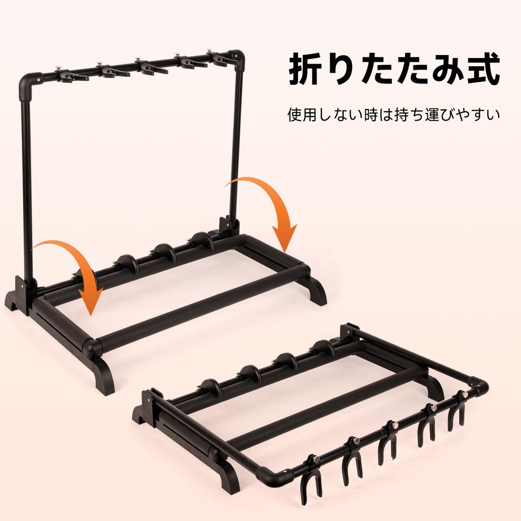 GHOSTFIRE Holds 3 Folds Up for Stable Includes Rubber Bands To Protect Adjustable Guitar Stand for Easy Suitable for Acoustic and Bass Guitars