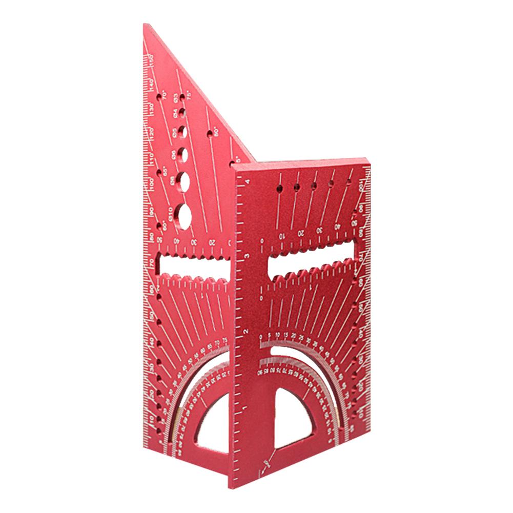 T-Type Ruler Layout Woodworking Wooden Square Aluminum Alloy Scriber Marking Layout Angle Calibration Guide Marker