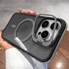 Черный Прозрачный Для Magsafe Двухцветный Магнитный Чехол Для iPhone 16 15 14 13 12 11 Pro Max Plus Подставка Полупрозрачная Крышка