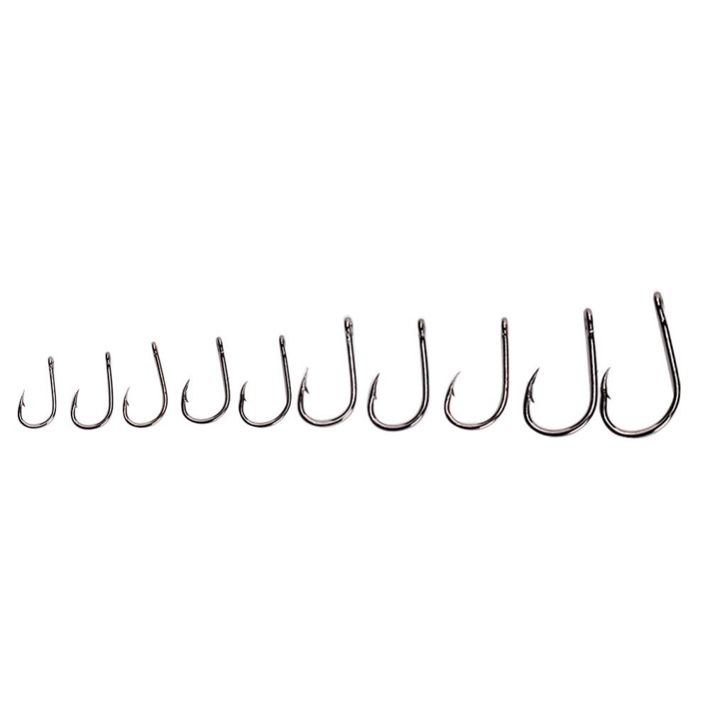 500PCS Sharpened Barb Fishing Hooks Set High Carbon Steel Fishing Hooks  Freshwater Fishing