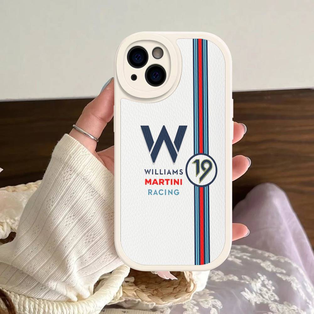 M-Martini Racing Горизонтальная полоска Для IPhone 16 15 14 13 12 11 Pro Max Plus Ударопрочный кожаный мягкий чехол для телефона