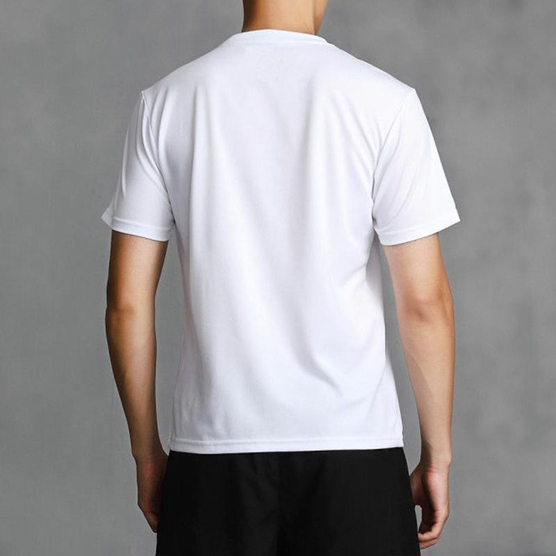 Футболка мужская с коротким рукавом и круглым вырезом с логотипом Li Ning, белая YTST073-3
