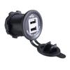 Водонепроницаемый 3.1A 12V-24V двойной порт USB автомобильное зарядное устройство розетка адаптер питания для мотоцикла автобуса грузовика лодки морского автофургона