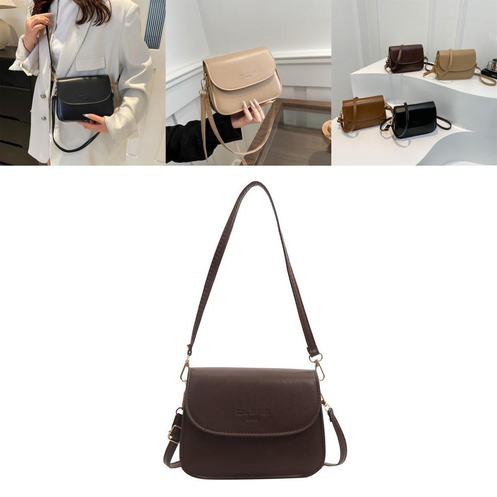 High-end Street Style Pu Small Square Shoulder Bag Women's Fashion Ins New Trend Crossbody Bag Black