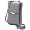 KUKOO Small Crossbody Bag Mobile Phone Wallet with Credit Card Slot for Zipper Upgraded Women, A-Gray Version, One_size