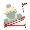 Mower Repair Stand, Foldable Heavy-Duty Steel Lift Platform, 400 kg Lifting Capacity, Telescopic Cart with Handle for Manual and Power Tool Use, Red