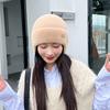2025 Новая женская мягкая зимняя шапка уличная теплая шапка с искусственным мехом в виде конского хвоста модная декоративная шапка-бини для женщин повседневная вязаная шапка-ушанка