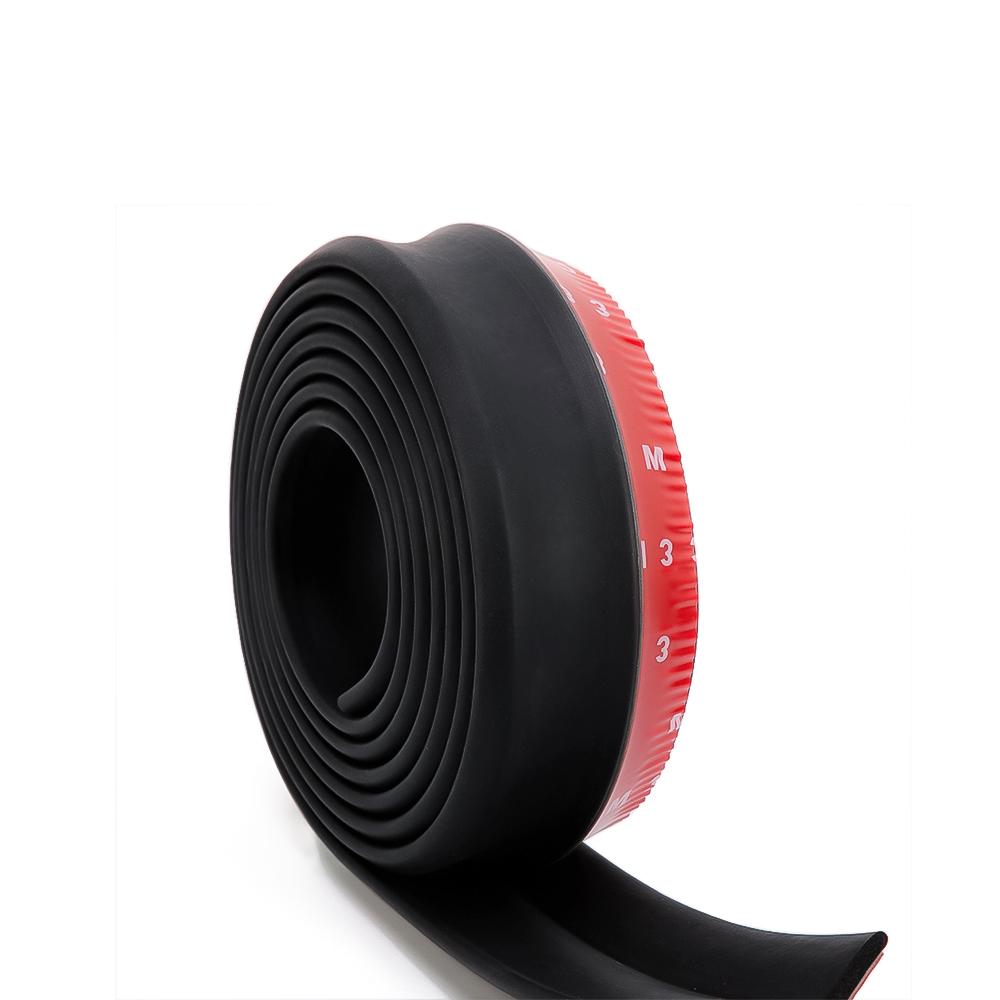 2,5 м передний бампер автомобиля, резиновая универсальная защита для бампера, полоса для губ, боковая юбка автомобиля, наклейки на автомобиль, ширина 65 мм