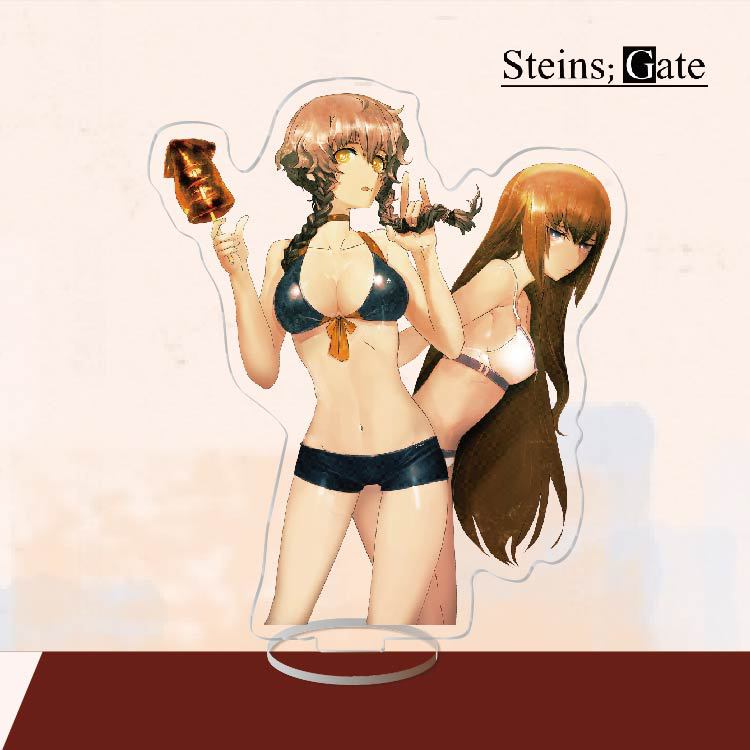 Аниме акриловая подставка фигурка игрушка Steins Gate ПВХ акрил Okabe Rintarou настольная подставка модель игрушка подарок