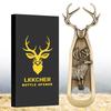LKKCHER Deer Reindeer Antlers Beer Bottle Opener Original Bronze Corkscrew Birthday Christmas Gift Stag Present for Hunters Lady