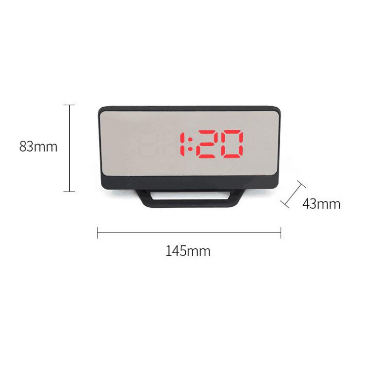 Креативные прикроватные часы, модные светодиодные умные электронные будильники, зеркальные студенческие цифровые настольные часы для сна с дисплеем температуры и даты