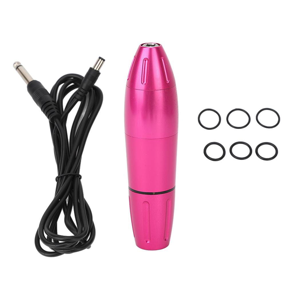 Pen Tattoo Machine Aluminum Alloy DC Interface Cartridge Needle Tattoo Pen for Tattoo Artists Pink