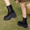 Замшевые ботильоны челси на плоской подошве, женские зимние туфли на платформе 2024 года, модные новые трендовые туфли для ходьбы, женские гладиаторские туфли Chaussures