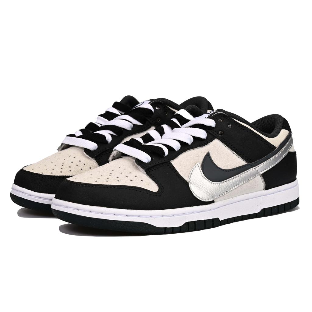 Nike Кеды Dunk Скользкие Устойчивые к истиранию Низкие Скейтбордические Обувь Унисекс Бежевый Черный HV1800-101(Команда6-)