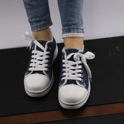 Женская повседневная обувь большого размера, старые парусиновые туфли на платформе со шнуровкой, женская универсальная модная обувь для通勤