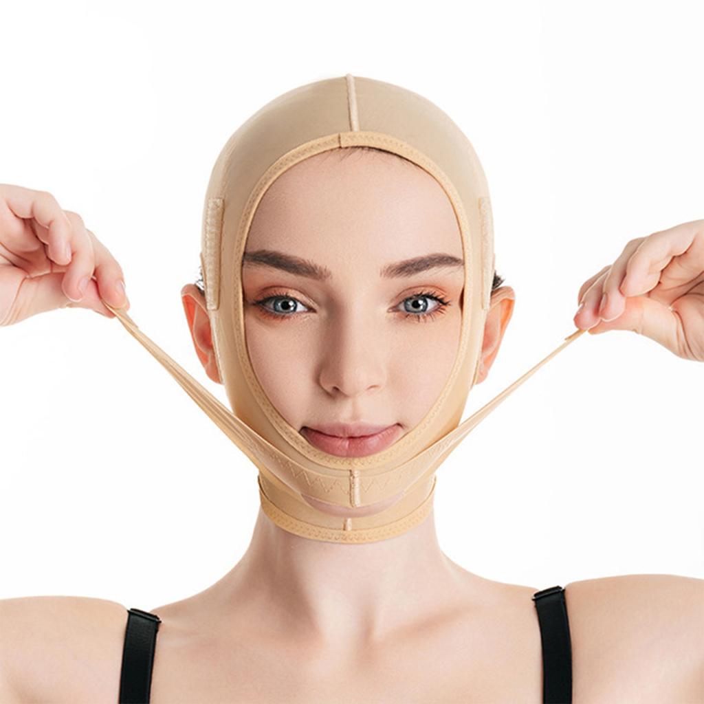 Подтягивающий пояс для лица, укрепляющий и подтягивающий кожу, уменьшающий двойной подбородок, маска V-Line для женщин