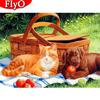 Diamond Painting Cat Full Square Round Craft Kit New Arrival Diamond Embroidery Animal Mosaic Needlework Home Decor