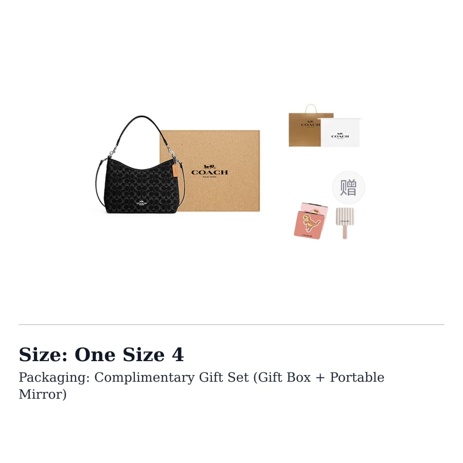 COACH Laurel Denim With Calfskin And Smooth Leather Crossbody Bag, Shoulder Bag Large Women's Black CDE44-SVBK