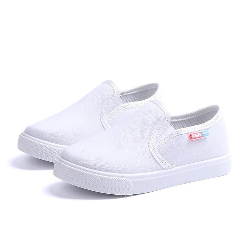 WTEMPO Детская обувь для всех сезонов, для мальчиков и девочек, нескользящая обувь на мягкой подошве на плоской подошве, однотонная детская повседневная легкая обувь