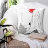 Climbing Towards The Sun  Japanese Art Square Pillowcase Pillow Cover Cushion Zip Decorative Throw Pillow for Home Living Room