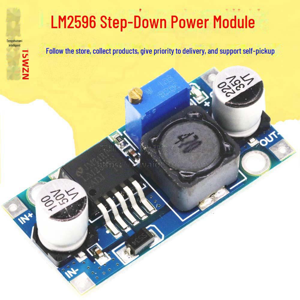 LM2596S Регулируемый понижающий стабилизатор напряжения DC-DC с цифровым дисплеем, постоянный ток 3 А, поддерживает выходы 3,3 В, 5 В, 12 В, 24 В.