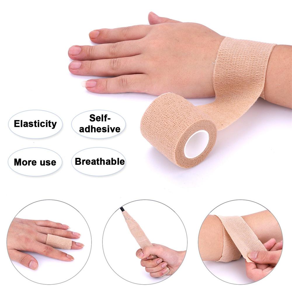 Спортивная лента для повязки, самоклеящаяся эластичная повязка Elastoplast, спортивная защита для колена, пальцев, плеч, татуировок, аксессуары, 1 рулон