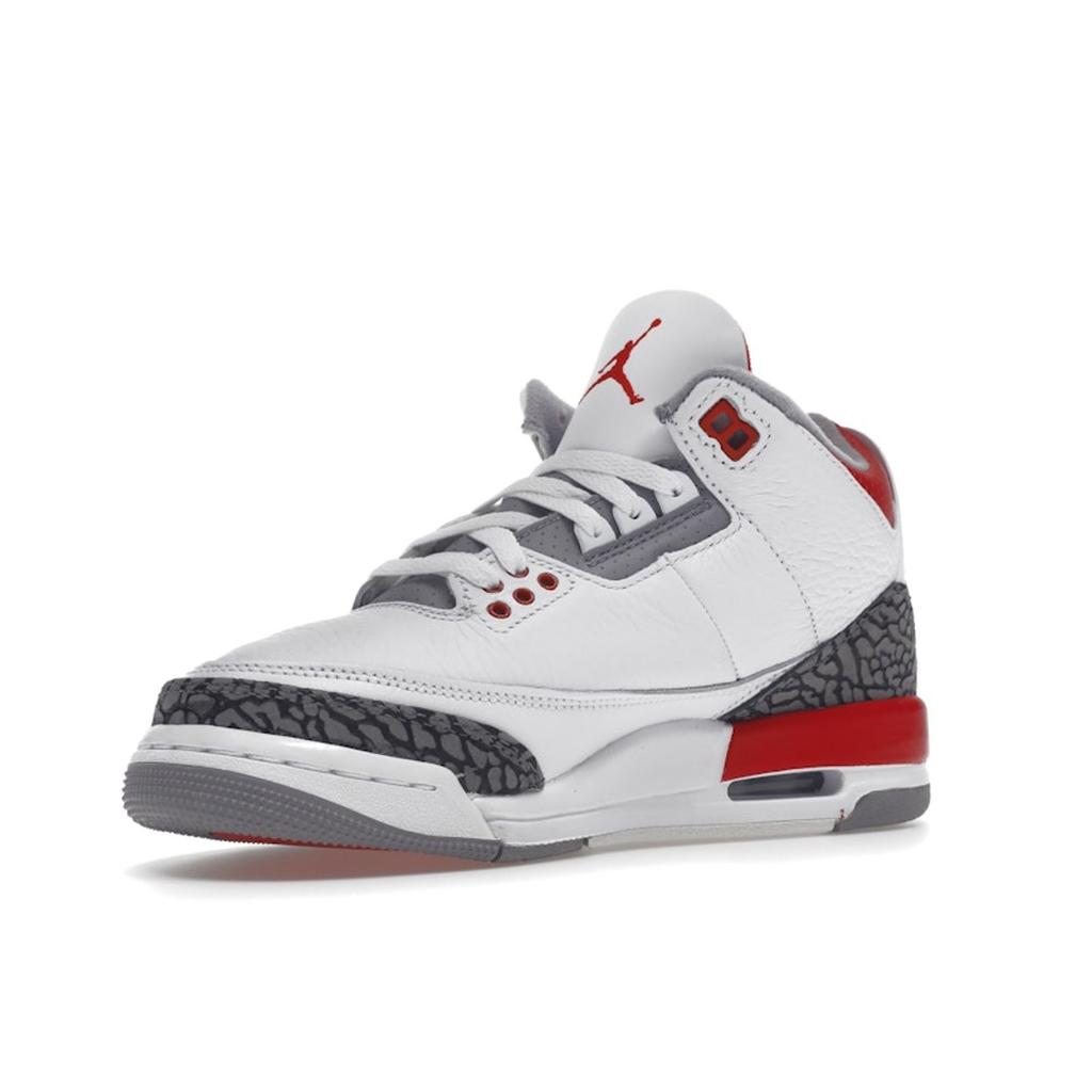 Детские кроссовки Air Jordan 3 Retro GS Fire Red 2022 White Cement-Grey Black DM0967-160