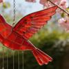 Bird Wind Chime Colorful Sea Glass Design Peaceful Sounds Weather-resistant Wind Chime Outdoor Home Decoration