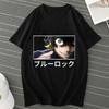 BLUE LOCK Ёити Исаги Манга Футболка Ретро Хип-Хоп Унисекс Футболка Уличная Одежда Графические Футболки BLUE LOCK Оверсайз Футболки Топы