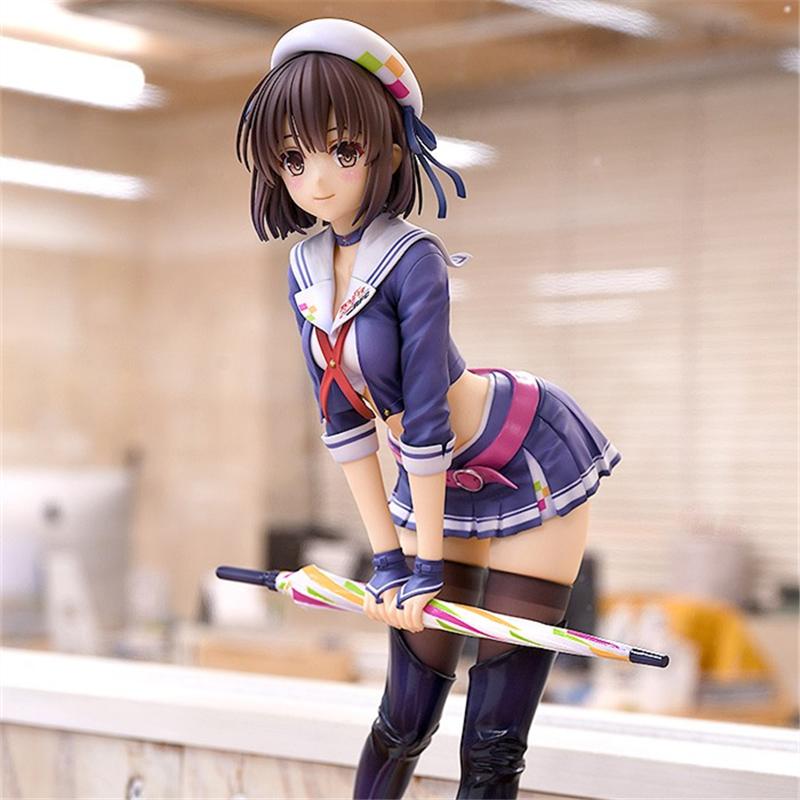 Anime Saekano How To Raise a Boring Girlfriend Figure Racing Girl Megumi Kato Take Umbrella Action Figure Sexy Girls Model