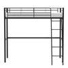 Детская кровать-чердак ELIOT из черного металла 90x190 см с включенным основанием