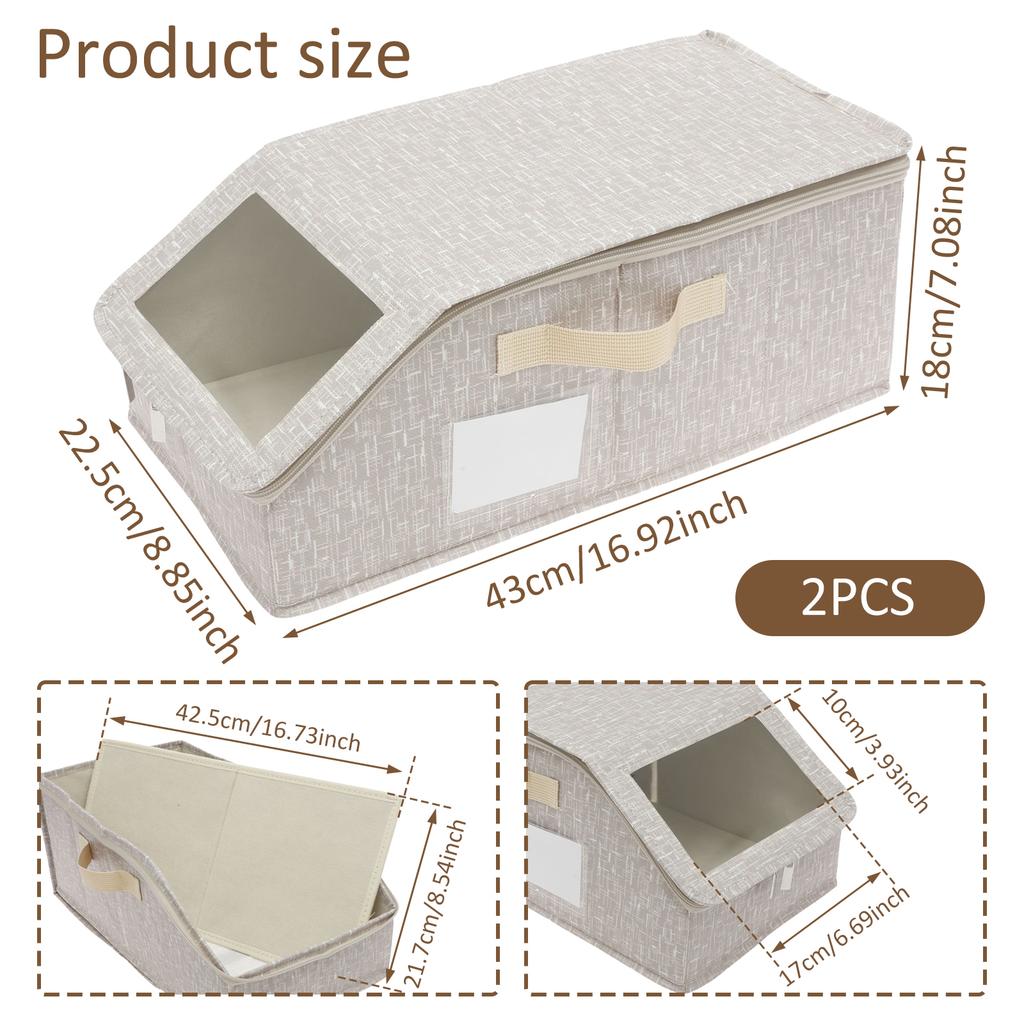 2 шт. Нетканый ящик для хранения шляп Большой вместимости Пылезащитный Ящик для бейсболок с прозрачным окном для органайзера для спальни и гардероба