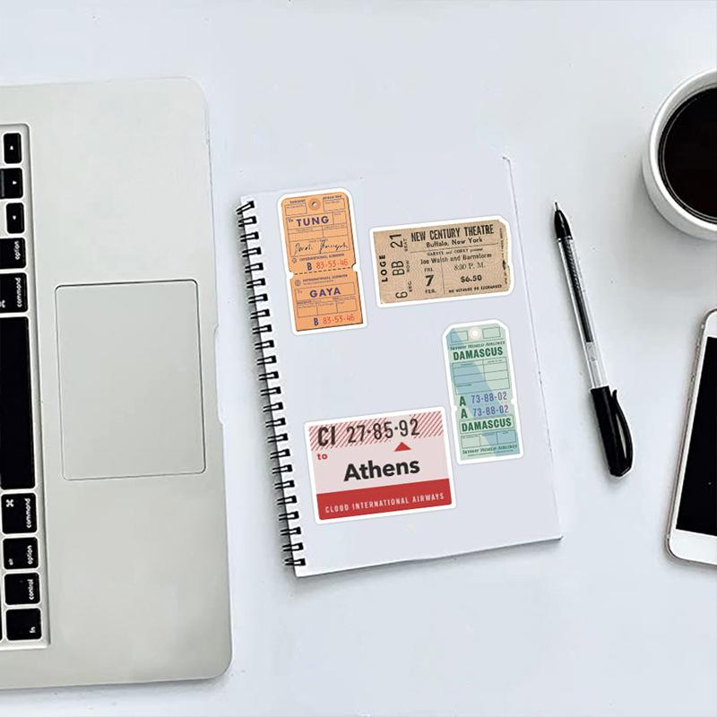 40 шт. Ретро Дорожные Посадочные Талоны Граффити Наклейки Наклейка Посадочный Талон Багаж Чемодан Ноутбук Наклейки