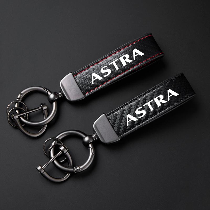 Leather Keychain Holder Key Ring Gift Auto KeyRing Pendant for Opel Astra Logo J H G Corsa D Keys Buckle Car Styling Decoration