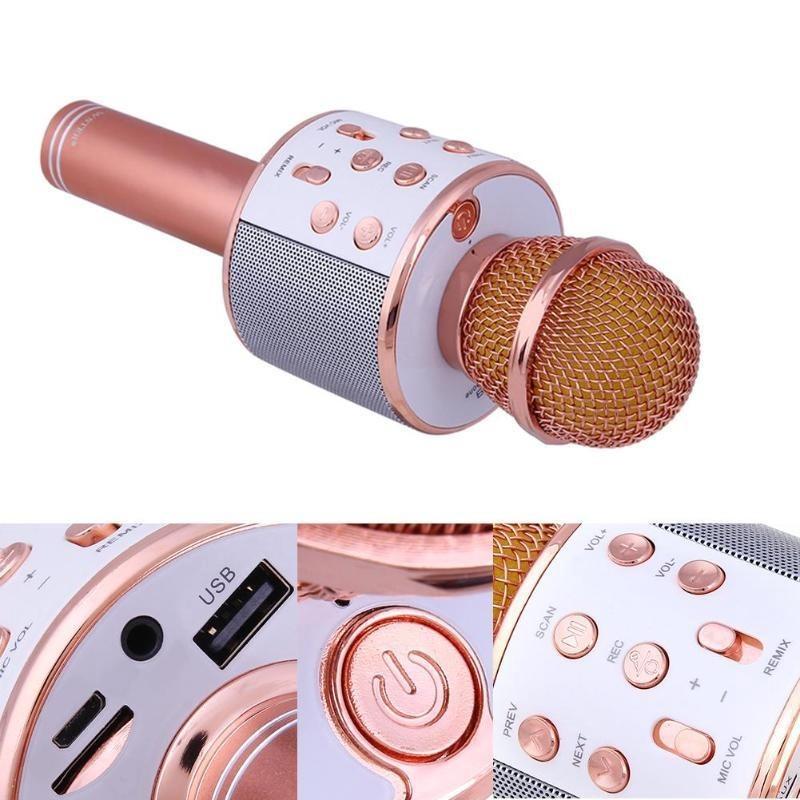 Wireless Bluetooth Microphone Handheld Ktv Mini Portable Speaker Usb Playerfor Home Parties And Events