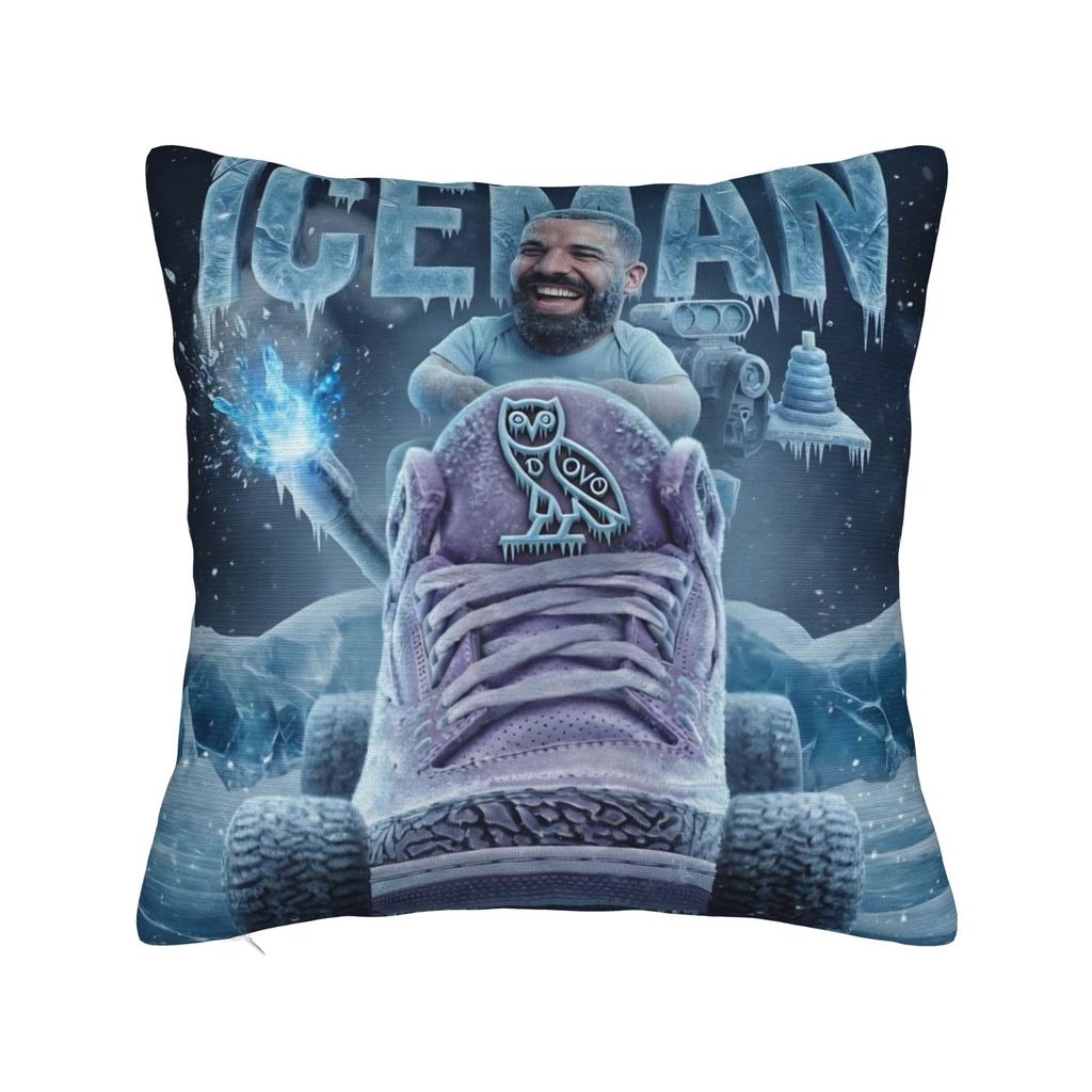 Decorative Pillow Covers Drake Iceman Album Merch Seat Pillow Case Cover Zipper Multi Size