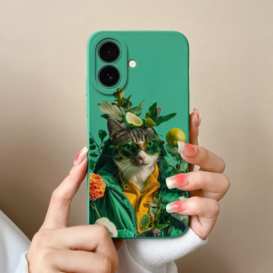 Для Apple iPhone 16 Plus 16pro 16promax новый чехол симпатичный цветочный узор облаков мягкий тонкий жидкий силикон высокое качество ударопрочный чехол для iPhone чехол Capas