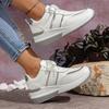 Женская спортивная повседневная обувь мода с покатым каблуком толстая подошва большой размер повседневная спортивная