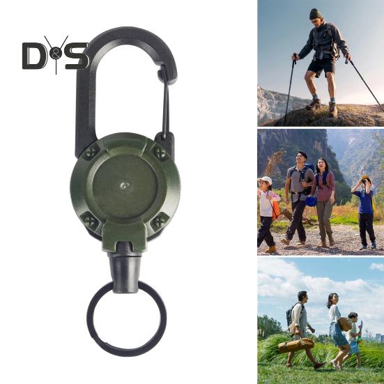 2 шт. прочный выдвижной брелок для ключей держатель значка многофункциональный инструмент карабин зажим ключи значки тактическая катушка удостоверения личности с выдвижным шнуром