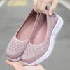 Новинка лета 2025 года, модная женская обувь для пожилых людей, нескользящая сетчатая дышащая обувь для мам, танцевальная обувь с одной педалью, легкая мягкая подошва