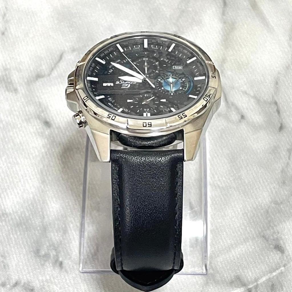 Б/У Новые часы CASIO EDIFICE Хронограф Кожаный ремешок